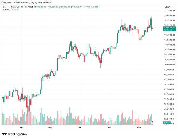 Bitcoin Holds Near $119,000 As Lower Leverage Reduces Correction Risk