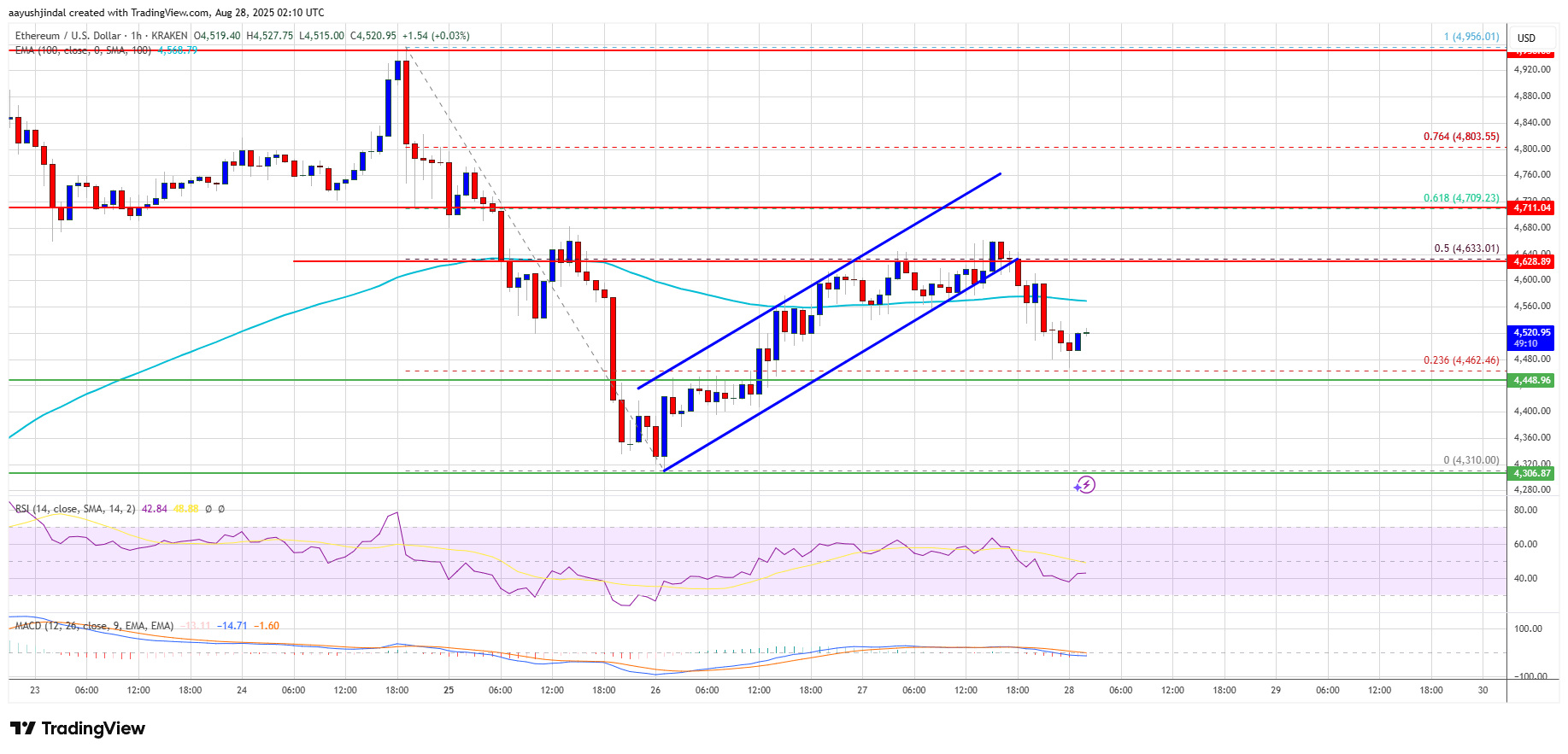 Ethereum Price Faces Selling Pressure, Bulls Eye $4,600 Comeback