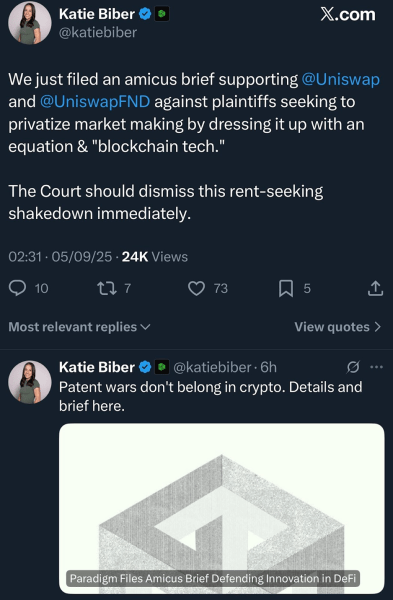 Uniswap Faces Legal Heat From Bancor Over AMM Patent Claims Uniswap Faces Legal Heat From Bancor Over AMM Patent Claims