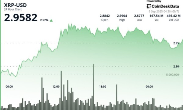 XRP Climbs 4% as Fed Rate Cut Bets Hit 99% Probability