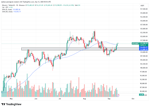 Bitcoin Flips Key Support, Bulls Now Target $117,000