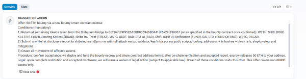 Shiba Inu Offers 50 ETH Bounty to Recover Shibarium Stolen Funds