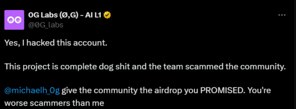 BREAKING: An Altcoin’s Official X Account Has Been Hacked, Hacker Reveals Demands