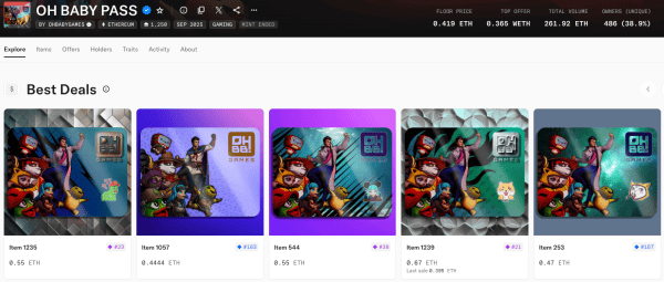 OhBaby Games NFT Mint Offers GameFi Bulls a Glimmer of Hope